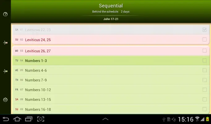 Bible Reading Schedule android App screenshot 5